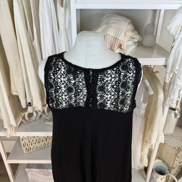 Lane Bryant size 18/20 black plus sz. sleeveless & lace top casual layering 4140 - Picture 5 of 10